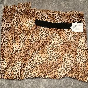LLR Leopard Print Women's S Flowy Maxi Skirt